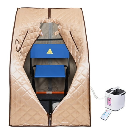 Yescom 2L Portable Steam Sauna Spa Full Body Sauna Tent Slim Home with Chair Remote