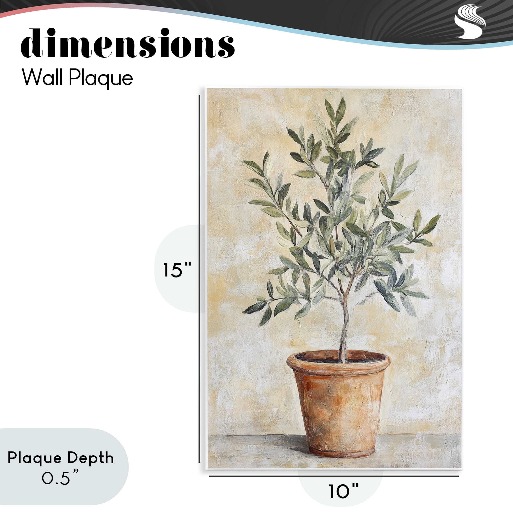 Stupell Industries House Plant in Terracotta Wall Plaque Art, design by Petal Prints Design