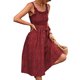 thumbnail image 5 of Vestido de mujer, busto fruncido, correa elegante, vestido sin mangas, cinturón punteado para otoo LHCER Vestido de mujer, 5 of 5