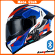 thumbnail image 2 of Casco integral con Bluetooth para motocicleta, doble lente, abatible hacia arriba, intercomunicador, aprobado por DOT, para carreras de motos y motocross, 2 of 5