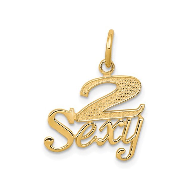 Pendentif Charme 2-Aguichant Or Jaune 10K (Sans Chaîne)