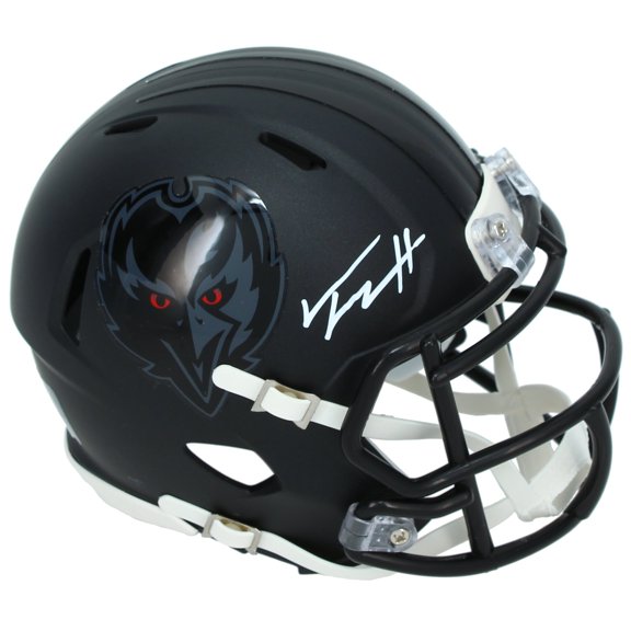 Collectible Trey Hendrickson Autographed Baltimore Ravens Black 2026 Alternate Speed Mini Helmet JSA