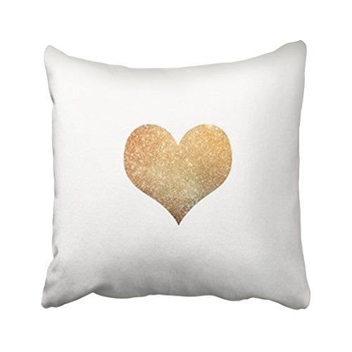 RYLABLUE Decorative Decorative Arts Gold Heart Pillowcase New Design Pillow cover for Sofa Octopus Size 18x18 inches Two Side