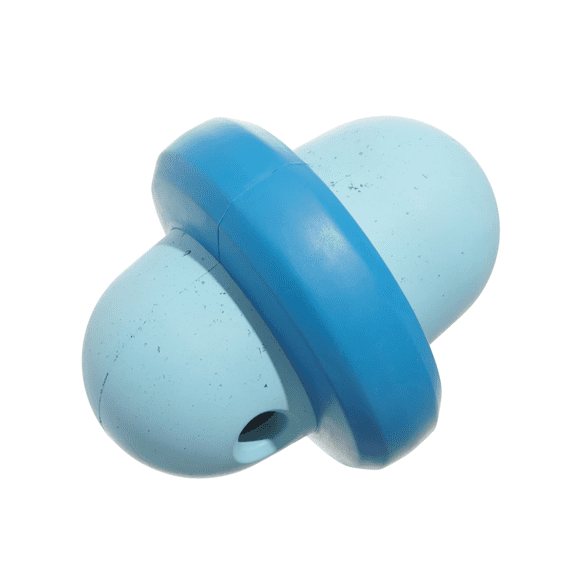 BARK Pivot Rubber Super Chewer Dog Toy, Tough Chew, Medium Size, Blue