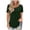 Green, variant on WHLBF Womens Plus Size Tops Lace Solid Splicing Short Sleeve T-Shirt Blouse