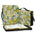 thumbnail image 3 of FOR U DESIGNS Daisy Bible Cover for Women Soft PU Leather Bible Bag with Zipper Sturdy Bible Protective Carrier Size Medium Easy to Clean Crossbody Backpack Bag Purse for Bible Study Religious, 3 of 7