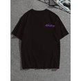 thumbnail image 1 of Camiseta gráfica de estilo urbano para hombre: manga corta, estampado de llamas negras, cuello redondo, ropa informal de verano, mezcla de algodón, lavado a mano únicamente., 1 of 5
