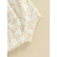 thumbnail image 7 of Franhais 3 Pieces Baby Suit Set, Coconut Tree/ Floral Print V-Neck/ O-Neck Romper+ Shorts+ Headband, 0-18 Months, 7 of 7