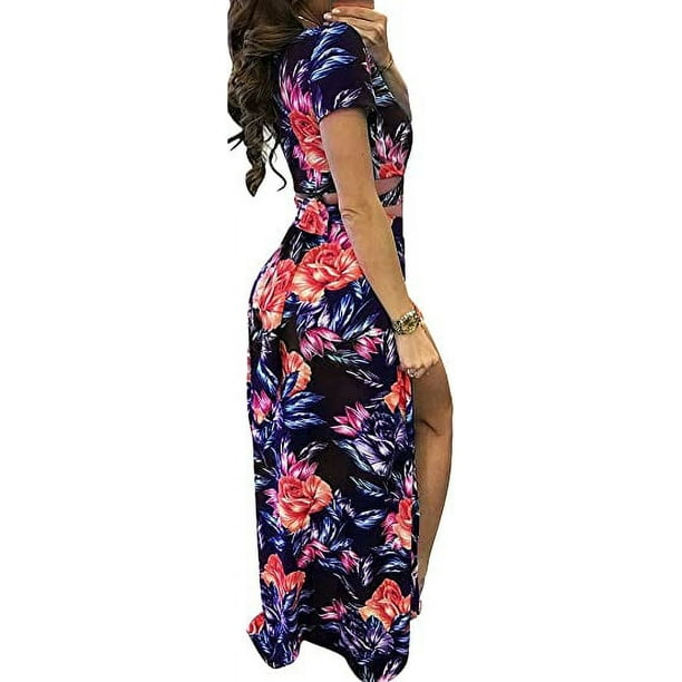 Vestido largo con aberturas laterales hotsell