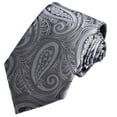 thumbnail image 2 of Grey Classic Paisley Men's Ties, 2 of 2