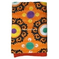 thumbnail image 3 of ColorFull House Indian Kantha Quilt, Orange Floral Pattern, Traditional Indian Textile Size ( Double 90" x 108"), 3 of 5