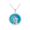 Disney Frozen Olaf the Snowman Pendant. GIFT BOX Silver Plated