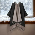 thumbnail image 2 of Cavosen Winter Shawl Wraps for Women Tassel Elegant Shawls Solid Soft Warm Open Front Scarves Trendy Everyday Wear, 2 of 8