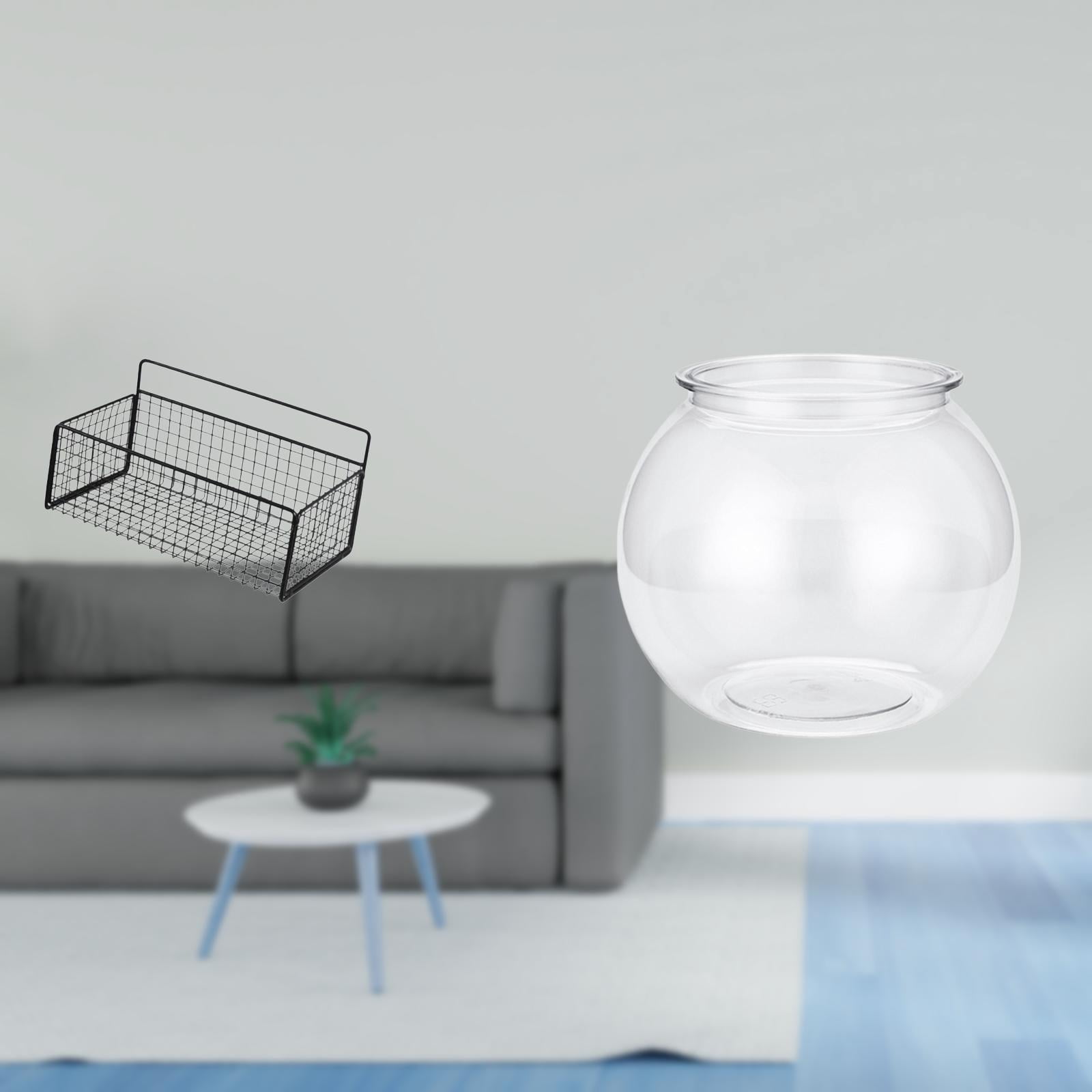 Dualoai Crystal Aquatic Habitat Display for Bedroom and Living Room Desktop Home Decor DIY Clear Fish Bowl Vase Ornament Small Transparent Tank