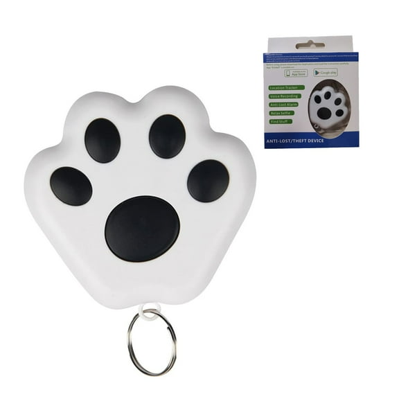 Paw Shape GPS Pet Tracker Collar - Bluetooth 5.0, 0.65-3.5 Mile Range, Lightweight 8.3g, Real-Time Tracking, Separation Alert, Two-Way Search for Dogs & Keys, Works with Kindelf/iSearching App