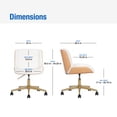 thumbnail image 4 of Mainstays Daphne Mid Back Office Chair with White Fabric and Camel Faux Leather, 4 of 11