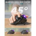 thumbnail image 3 of Ergonomic Wireless Trackball Mouse, Adjustable Angle, Thumb Control, Quiet Click, Rechargeable, Multi-Device Bluetooth & USB, for Windows Mac-Purple Ball, 3 of 8