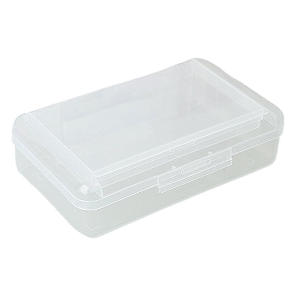 High Capacity Pencil Case Double Layer Pen Storage Box Clear Colored Pencil Box
