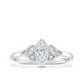 thumbnail image 4 of Rosec Jewels Lab Grown Diamond Ring - 4x8 mm Marquise Engagement Ring - EF-VS Quality, 18K White Gold, US 8.00, 4 of 8
