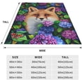 thumbnail image 3 of for Fox Throw Blanket Soft Fleece Flower Fox Blankets Plush Comfy Microfiber Decor for Home Couch Living Room Bed Sofa Cozy Warm Gifts for Women Men Boys Girls Lightweight 50" X 40", 3 of 6