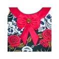 thumbnail image 5 of Girls Dress Halloween Skull Rose Blood Costume Halter Dress 7 Years, 5 of 8