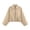 Khaki #6, variant on Bomber Jacket Women Lapel Collar Zip Up Crop Windbreaker Jackets Athleisure Going Out Hiking Travel Coats, M