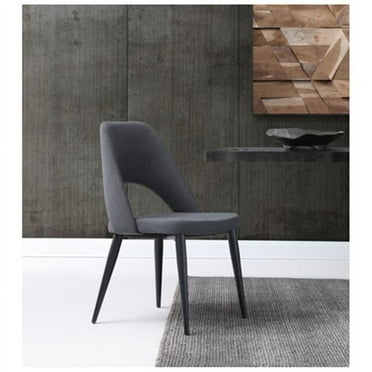 Audrey Dining Chair blue navy REF-051 with powder coated metal legs in matte black color