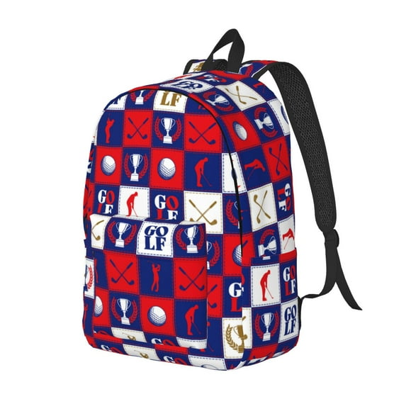Saiise golf Print Laptop Backpack - Adjustable Shoulder Straps, Water-Resistant, Large Capacity, Stylish Design, Unisex for School, Office, Travel-Medium