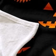 thumbnail image 6 of Halloween Blanket Flannel Fleece Blanket Cartoon Ghost Black Orange Soft Plush Throw Blanket for Bed Couch Floor and Chair (Black, Throw(50"x60")), 6 of 6