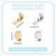 thumbnail image 2 of 24 piezas de clip redondo plano para aretes, convertidor de clip de acero inoxidable de 2 colores, bandeja de clips de oro y plata para orejas sin perforación, 2 of 9