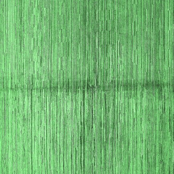 Ahgly Company Indoor Square Abstract Emerald Green Modern Area Rugs, 6' Square