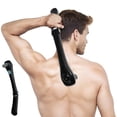 thumbnail image 3 of 14.7inch Electric Back Hair Shaver Cordless Body Shaver 180 Degrees Foldable Back Razor Pain-Free Back Hair Removal Shave Wet or Dry Detachable Body Hair Trimmer for Men Travel, 3 of 11