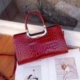thumbnail image 3 of Genuine Cowhide Leather Women Satchel,Crocodile Embossed Crossbody Shoulder Handbag, 3 of 9