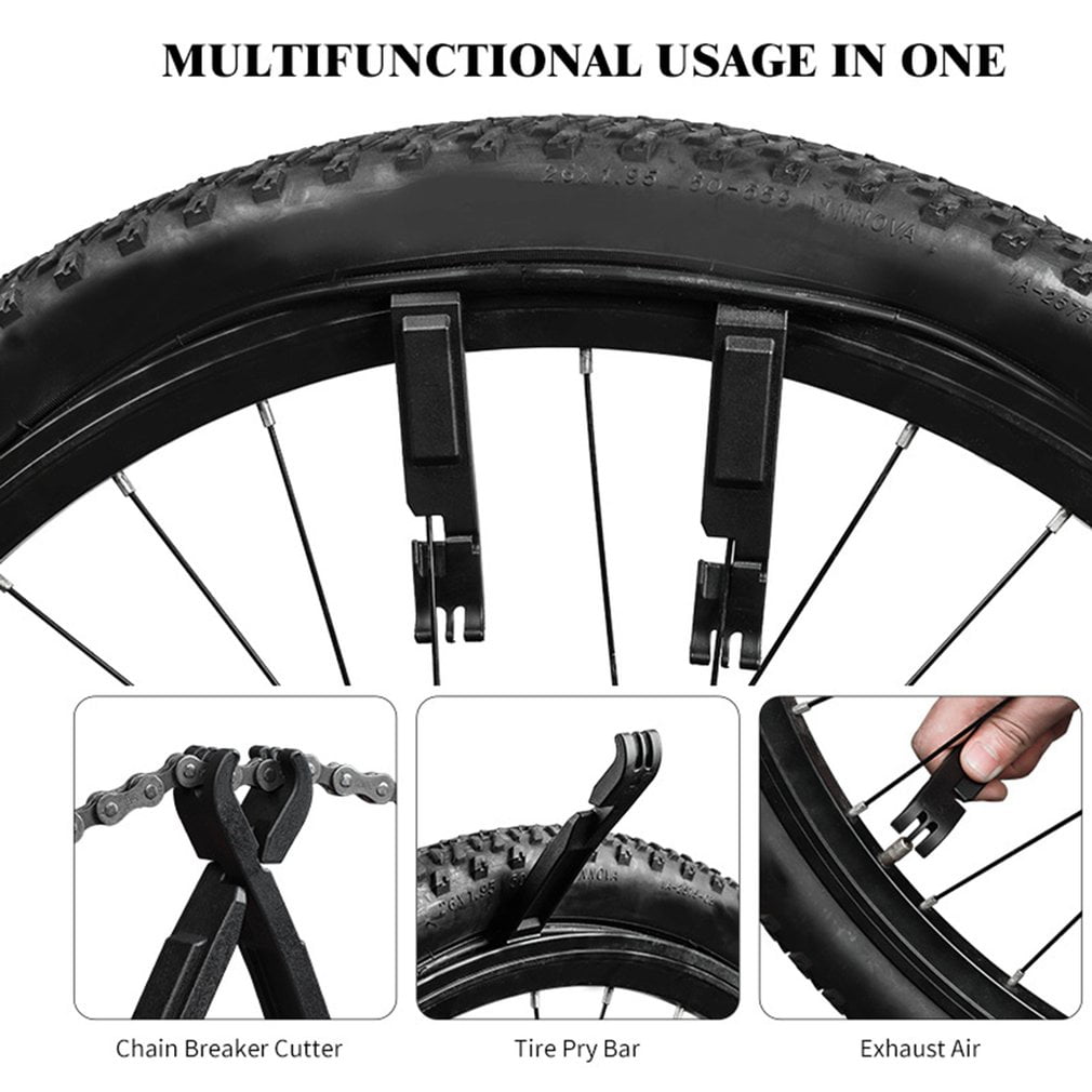 2pcs Bicycle Tire Tyre Lever MTB Road Bike Link Chain Plier Pry Repair Tool WT7n 