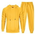 thumbnail image 5 of SNOWSONG Mens Sweat Suits 2 Piece Set, Mens Fall / Winter Sports Leisure Sweatshirt + Pants Set, Men Clothing Set, Big and Tall Track Suits for Men 1PC Sweatshirt + Pant Yellow 2XL, 5 of 6
