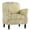 Style A, variant on Hassch Upholstered Accent Chair in Floral Pattern, Stylish Armchair with Solid Wood Legs and Padded Seating, Comfy Chair for Bedroom & Living Room (Beige+Yellow)