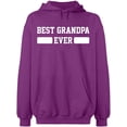 thumbnail image 2 of OXI Hoodie Sweatshirt - Best Grandpa Ever, Basic Casual Hoodie for Men's and Women Fleece Hoodie Long Sleeve - Purple X-Large, 2 of 3