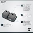 thumbnail image 5 of Ruvati 29-inch Undermount 50/50 Double Bowl 16 Gauge Stainless Steel Kitchen Sink - RVM4301, 5 of 10