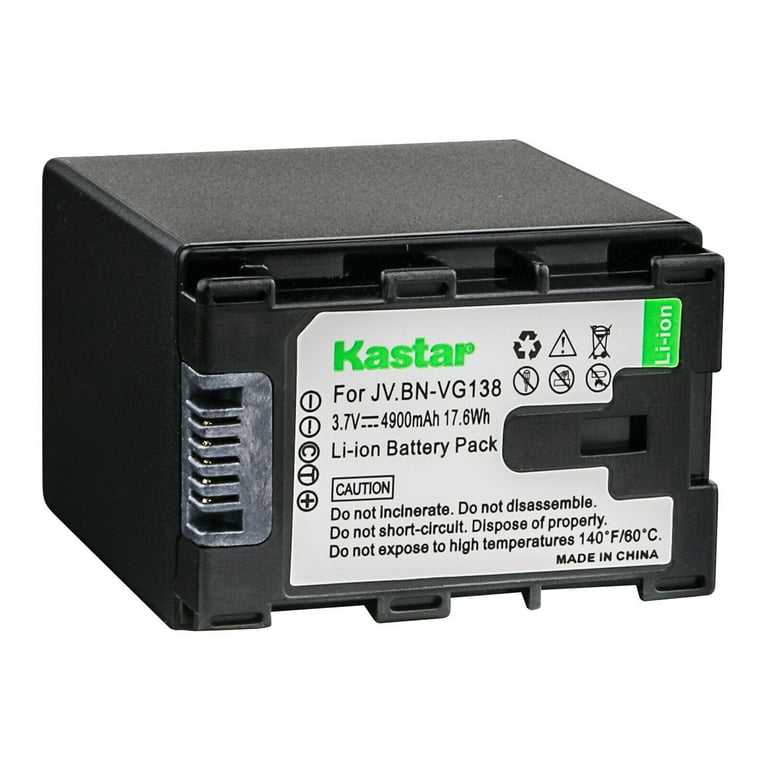 Kastar BN-VG138 Battery 1-Pack Replacement for JVC GZ-E565 GZ