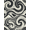 Black White Gray, Pattern 1, variant on Design&I 8'x10' Washable Area Rug Snag-Free Large Under Fluid Asymmetrical Shape Minimalist Inspired Abstract for Dining Room, Office, Lounge