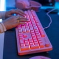 thumbnail image 2 of JLab Nightfall Wired Gaming Keyboard, RGB, Media Dial, Anti-Ghost, Full-Size, Pink, 2 of 9