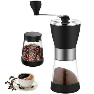 LHS Manual Coffee Grinder with Ceramic Conical Burr Stainless Steel Hand  Crank Mill for Drip Coffee, Espresso, French Press, Turkish Brew