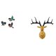 thumbnail image 1 of Pájaro colgante de pared de madera, arte de pared de pájaro, estatua de cabeza de ciervo, escultura de pared de animal de resina, decoración minimalis, 1 of 8