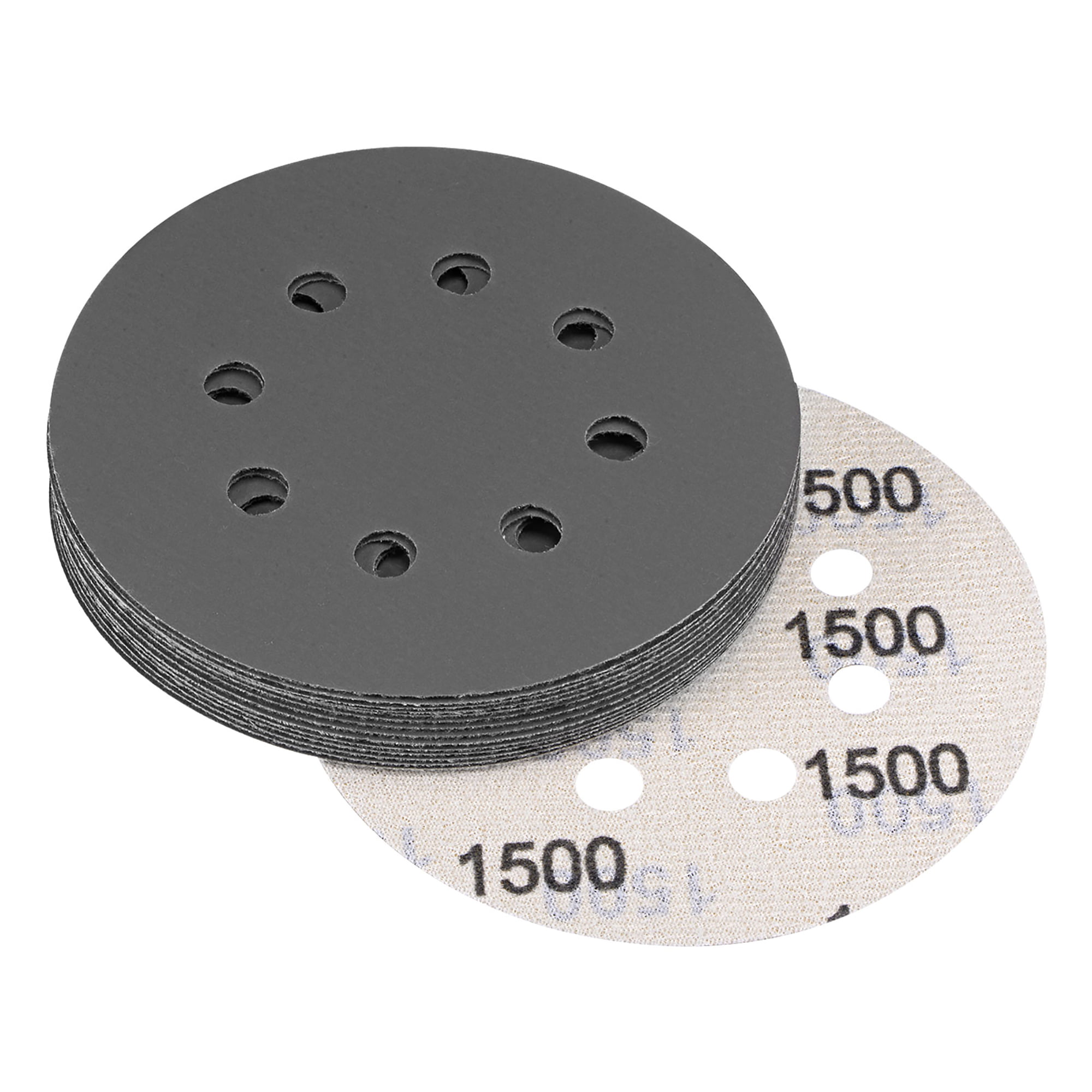 uxcell 5 Inch Wet Dry Sanding Discs 80 Grit Hook and Loop Sanding Disc Silicon Carbide Sandpaper 10pcs