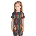 thumbnail image 5 of Balery Autumn Leaves Conjunto de Pijama Infantil de Manga Corta con Estampado – Ropa de Dormir de Algodón Suave-4X-Large, 5 of 5