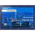thumbnail image 2 of ArtToFrames 15x10.02 Inch - 38x26 CM Blue Puzzle Frame for 1000 piece Puzzles.1.50 Inch Custom Wood Puzzle Frames, Navy Blue - Comes with Regular Glass, 2 of 5