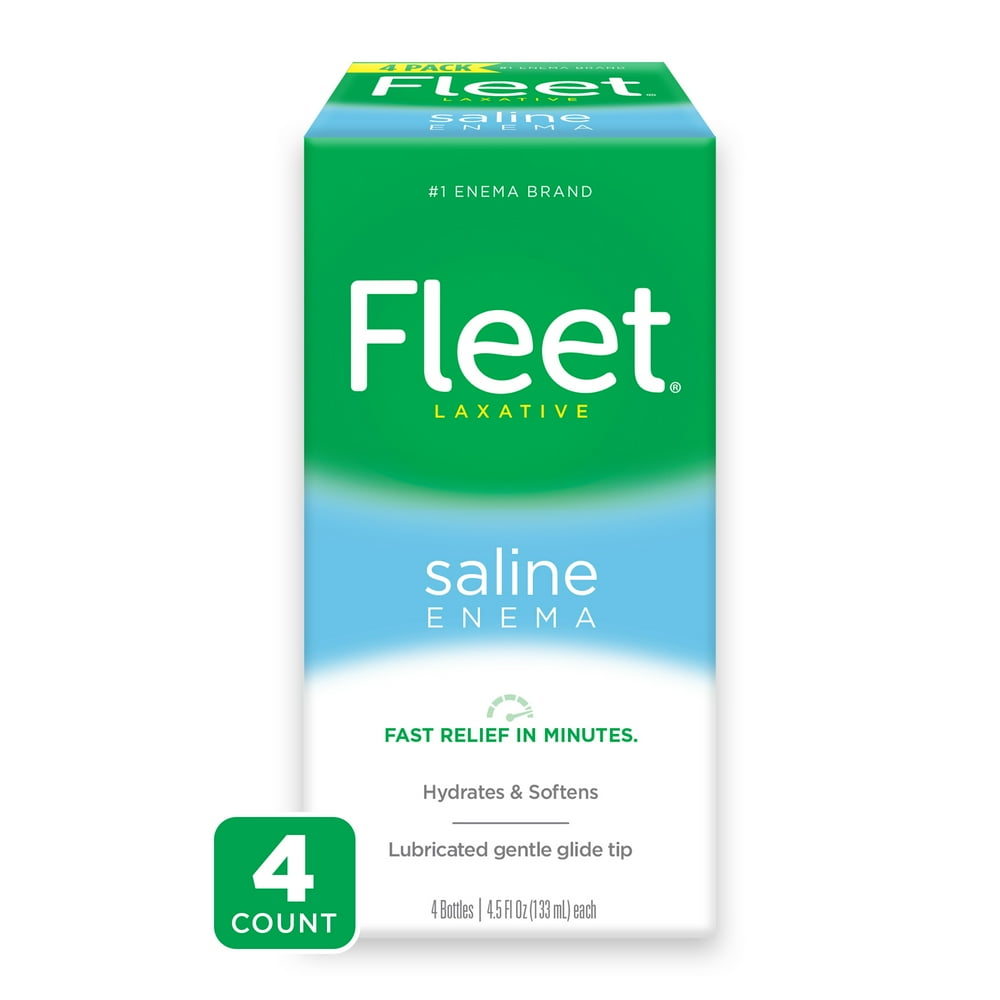 Fleet Laxative Saline Enema for Adult Constipation, 4.5 fl oz, 4