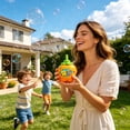 thumbnail image 3 of Fuebueo No Spill Bubble Bottle Pumpkin Bubble Blower Toys for Backyard Lawn Outdoor Activity, Anti Spill Bubble Solution Dispenser, Party Favor for Teens Adults, 4.72 Inch, Yellow, 3 of 9