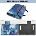 thumbnail image 6 of Xixirimido Golf Cart Seat Cover Quilted Golf Cart Seat Towel Blanket with 4 Pockets & Non Slip Backing Universal Fit for 2 Person Seats Carts, Blue Butterfly Marble, 6 of 8