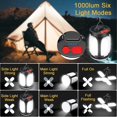 thumbnail image 4 of BRILLAR Luz solar para acampar recargable por USB: 4500 mAh, 6 modos de iluminación, SOS de 360°, plegable, resistente al agua, 4 of 5